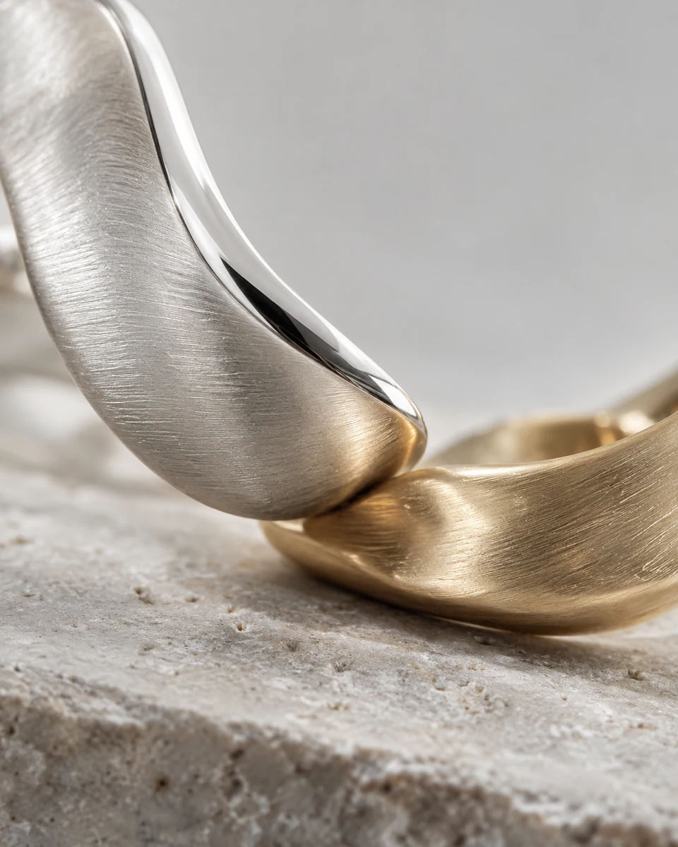 Jewelry material and finish illustration